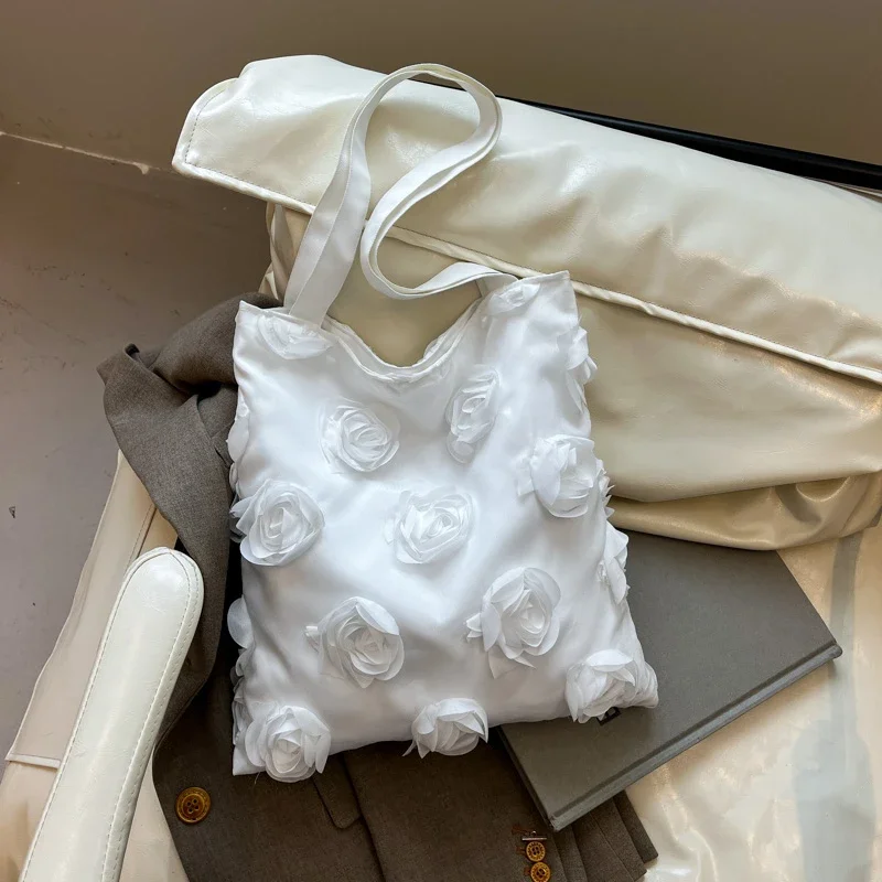 

Нейлоновые сумки на плечо с весенними цветами, однотонные модные женские сумки на распродаже, 2025 г., высококачественные милые сумки большой вместительности