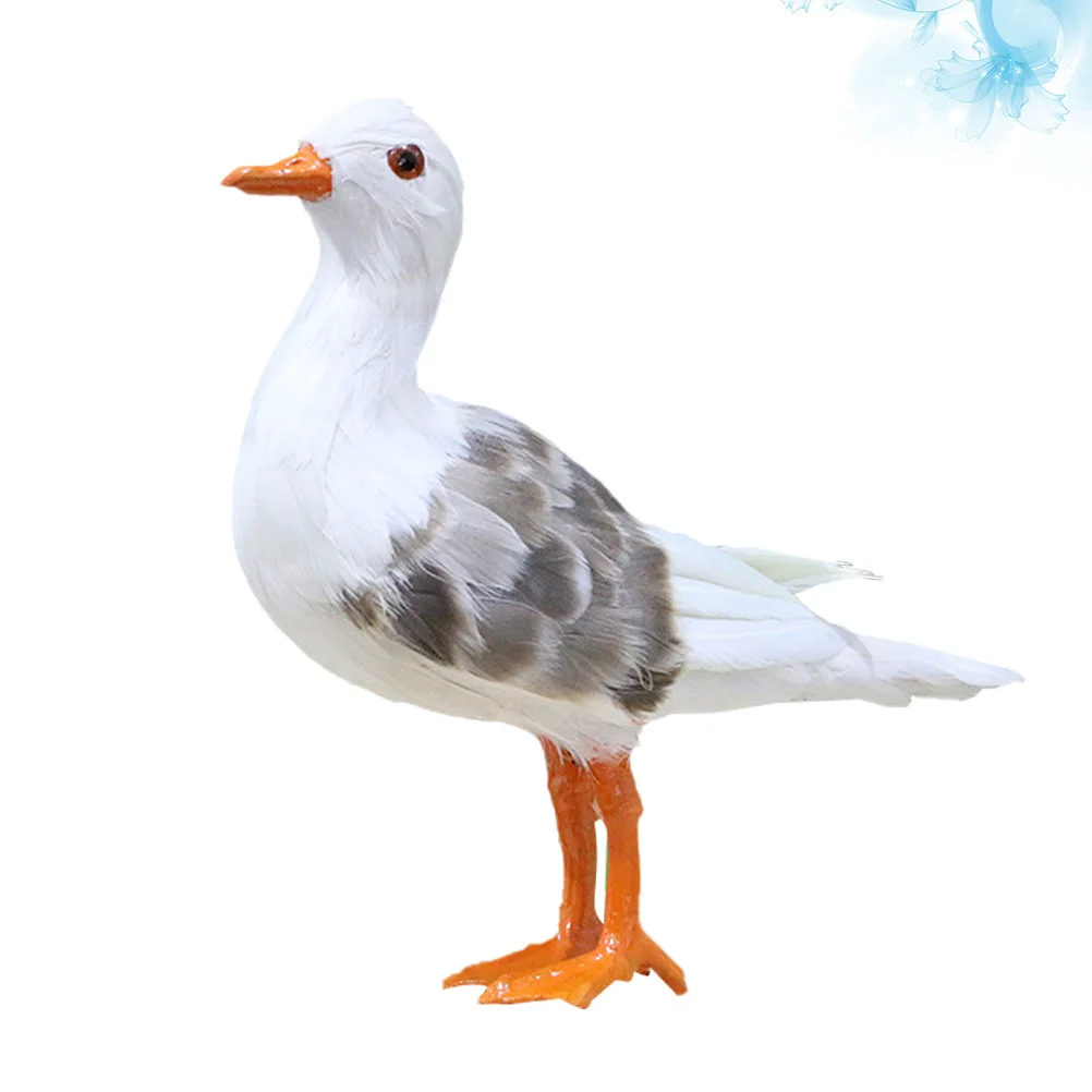 

Seagull Ornament Lifelike Simulated Bird Decor For Party Home Kitchen Dining Table Display Animal Gift Props
