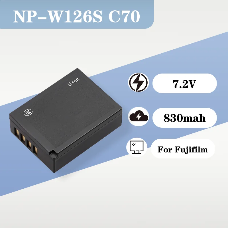 7.2V 830mAh NP W126S Lithium Ion Battery Pack For Fujifilm X Series X-T30 XT2 XT3 X100V XS10 XT50 X-E4 X-T200