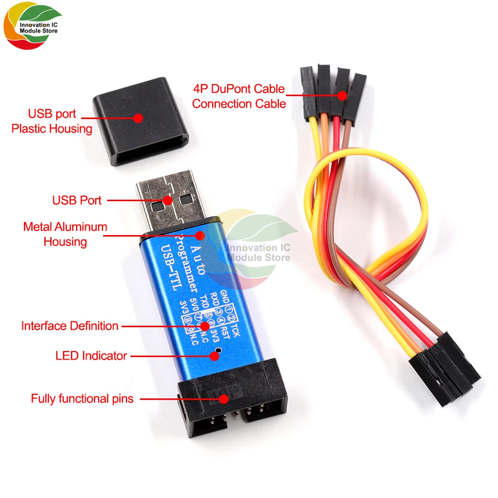 STC Full Series MCU Automatic Programmer Cold Start Free Download/USB to TTL STM8 STM32 ST Simulator Download Programmer