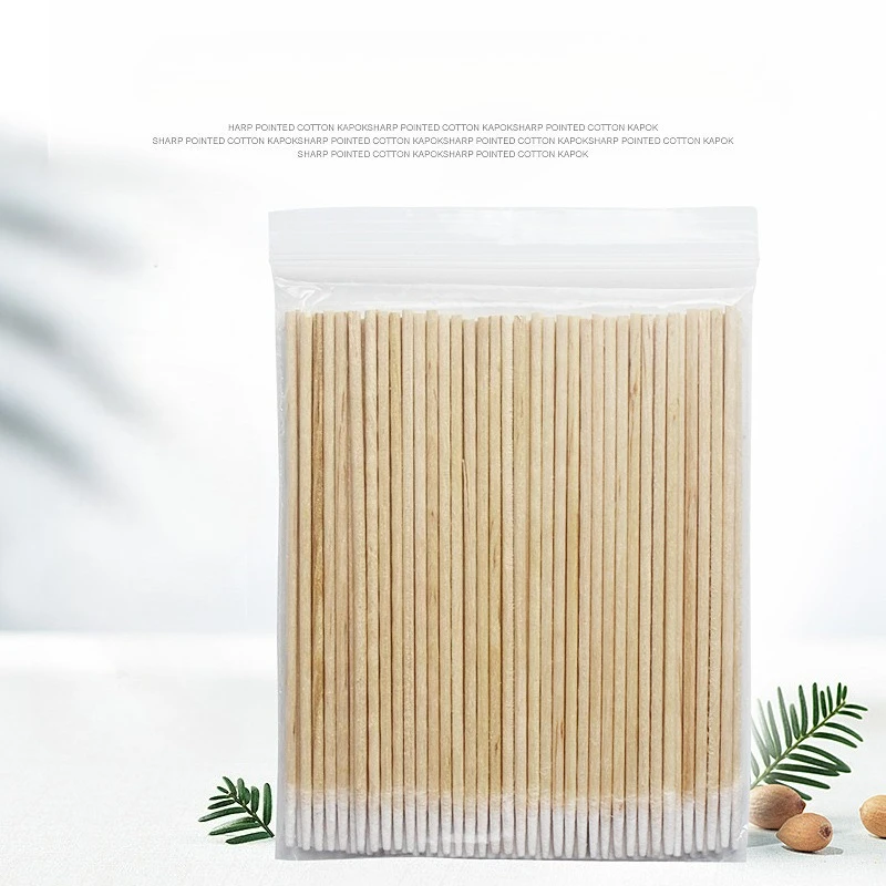 尖った先端のマイクロスワブ精密メイクアップアプリケーター使い捨てアイライナーまつげエクステンションツール永久メイクネイルアート用