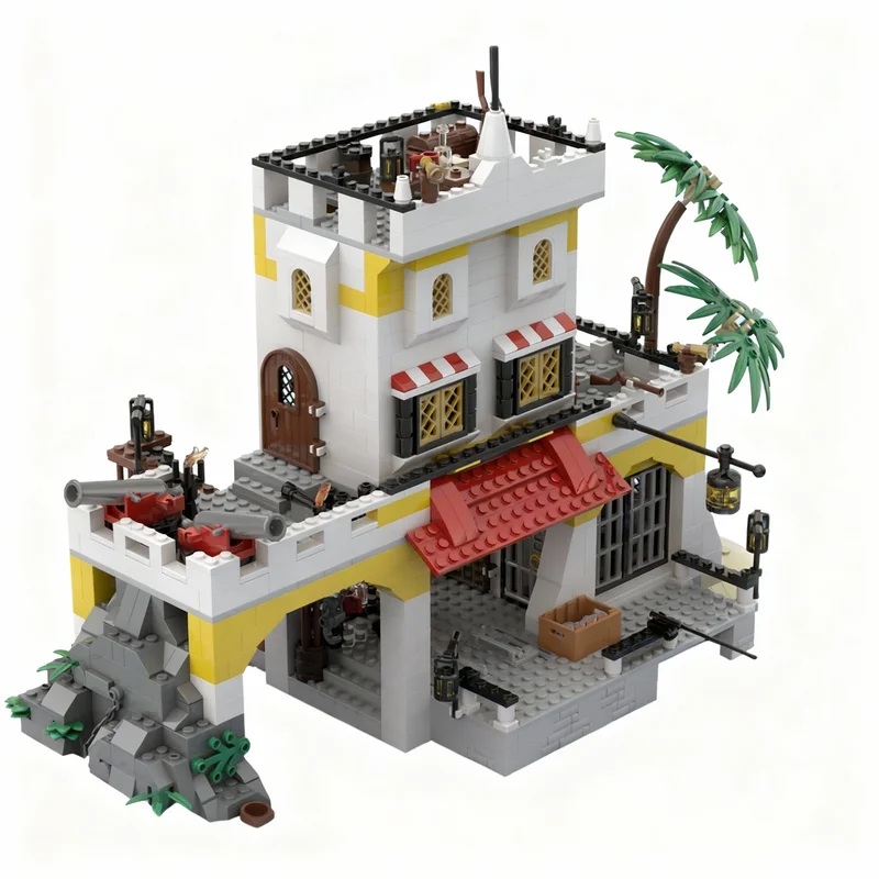 1563pcs MOC Pirates Imperial Outpost 6263 Model Building Blocks Architecture Christmas Gift Toy Art Birthday Brick Idea Creative