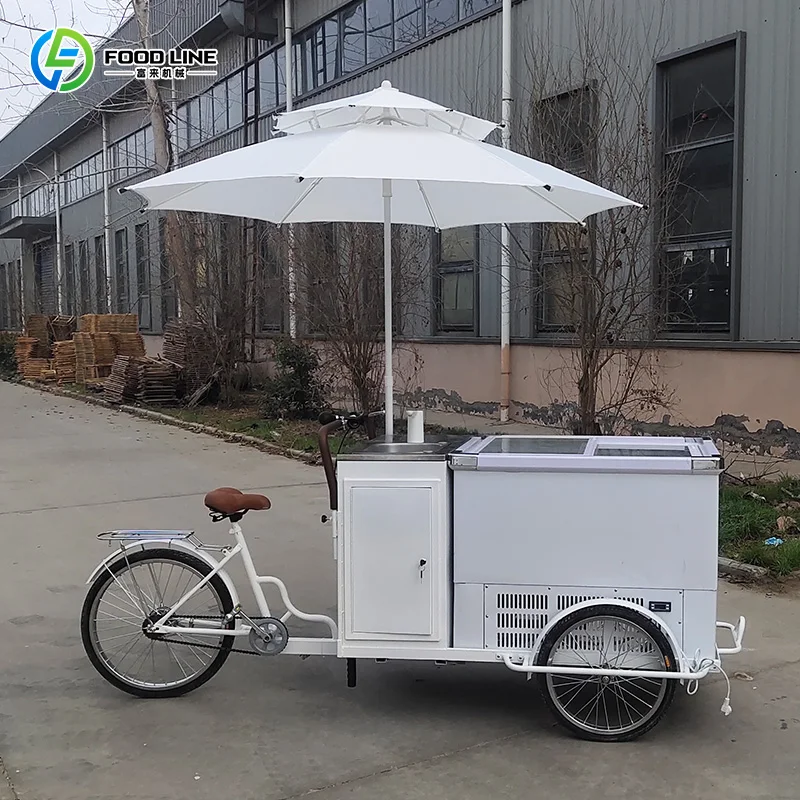 food cart ice cream electric bike mobile ice cream cart with design