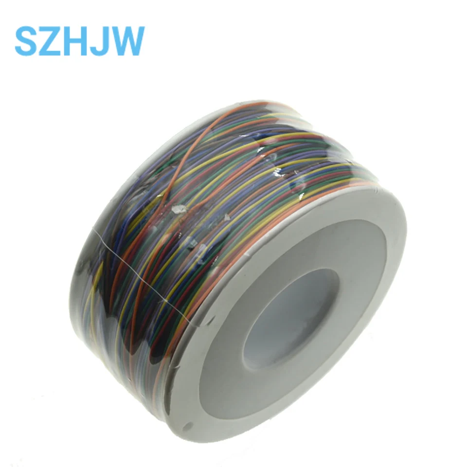 1 Roll Wrapping Wire 250m Tin Plated Copper Wire Wrapping Insulation Test Cable 8-Colored Circuit Board Fly Line