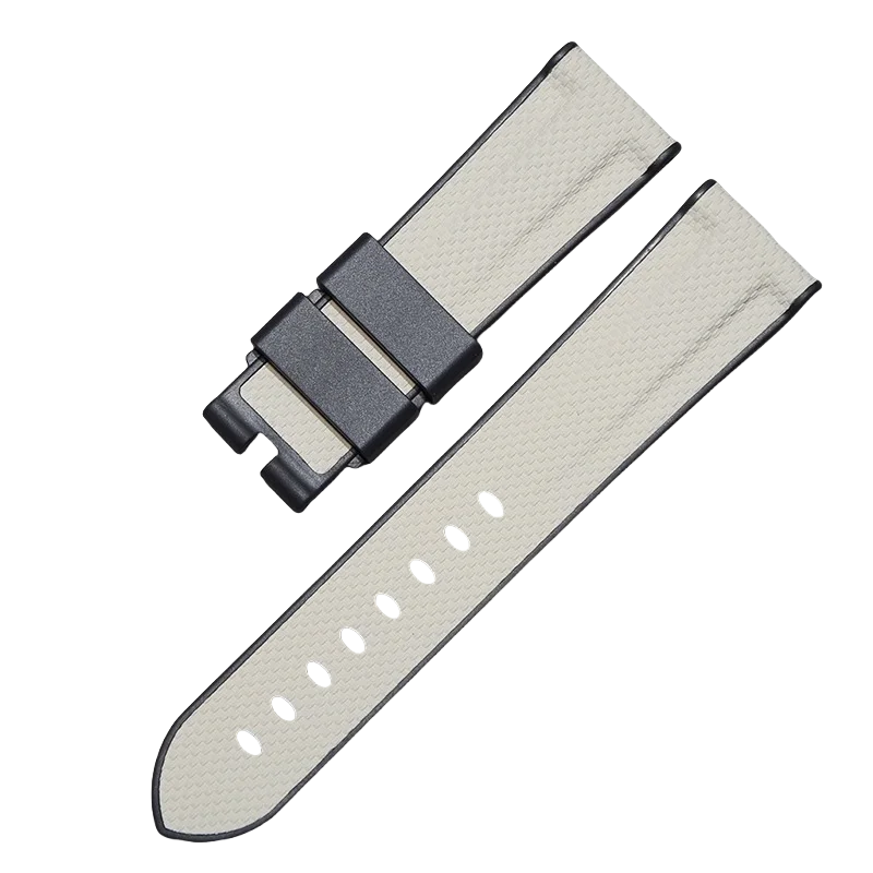 ДЛЯ PANERAI LUMINOR/СТРАМИРОВАННЫЙ РЕЗИНОВЫЙ РЕМЕНЬ 22 ММ PANERAI РЕМЕНЬ 24 ММ РЕЗИНОВЫЙ РЕМЕНЬ ДЛЯ ЧАСОВ