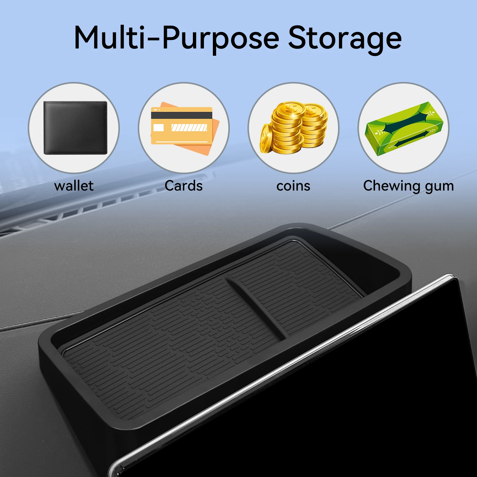LUCKEASY for BYD Yuan UP/Atto 2 2024-2025 Central Control Screen Rear Storage Box Accessories Dashboard Storage TrayOnly Fit LHD view 6