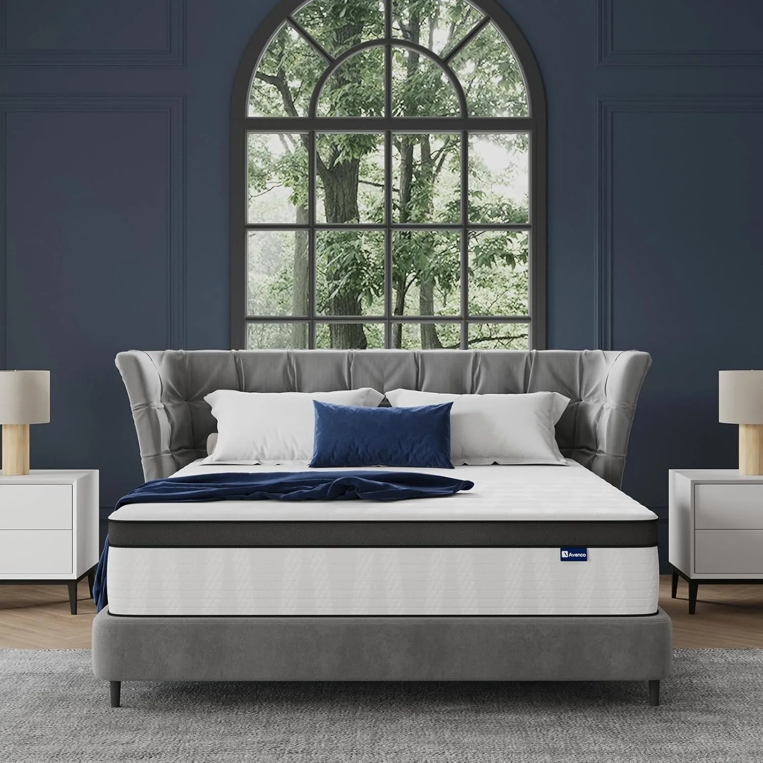 10 In Twin Mattress, Hybrid Mattress in a Box w/ Independent Spring, Soft & Comfort Medium Firm Twin Size Mattress, Edge Support