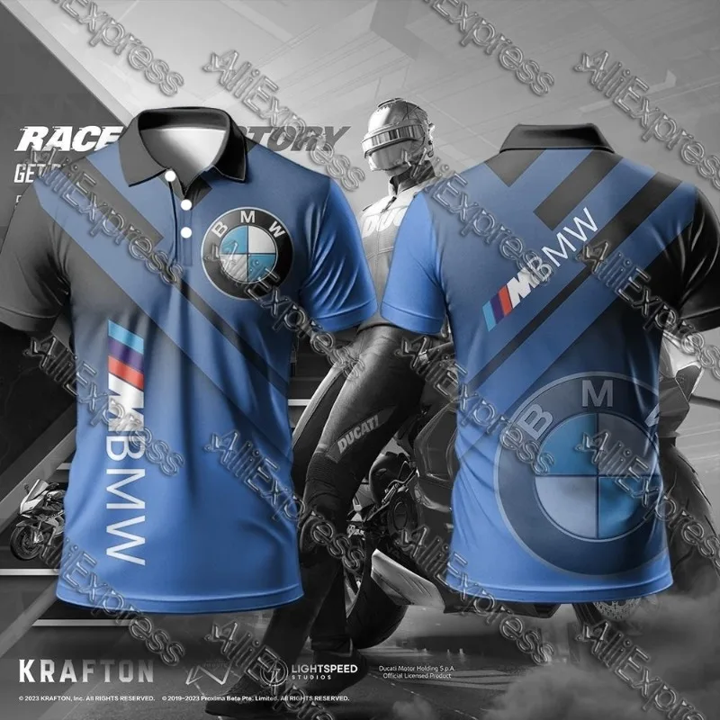 

BMW 2025 модный дизайн, мужская рубашка-поло, пуловер, летний топ, удобный круглый вырез, быстросохнущая мужская одежда с короткими рукавами