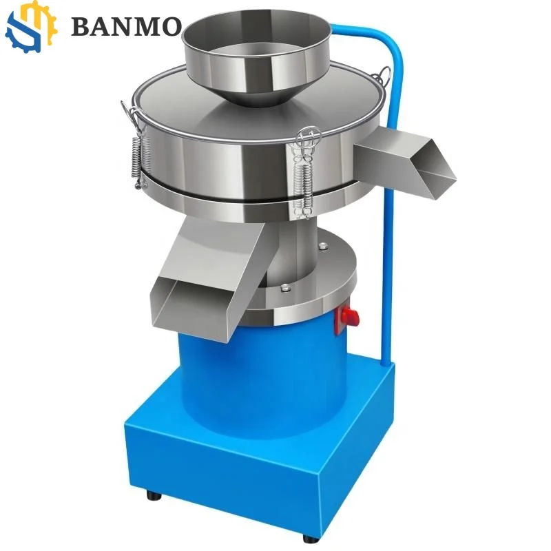 2026 New 420mm Stainless Steel 304 Rotary Vibrating Screen for Liquid & Solid Separation, High Precision Automatic Sieve Machine