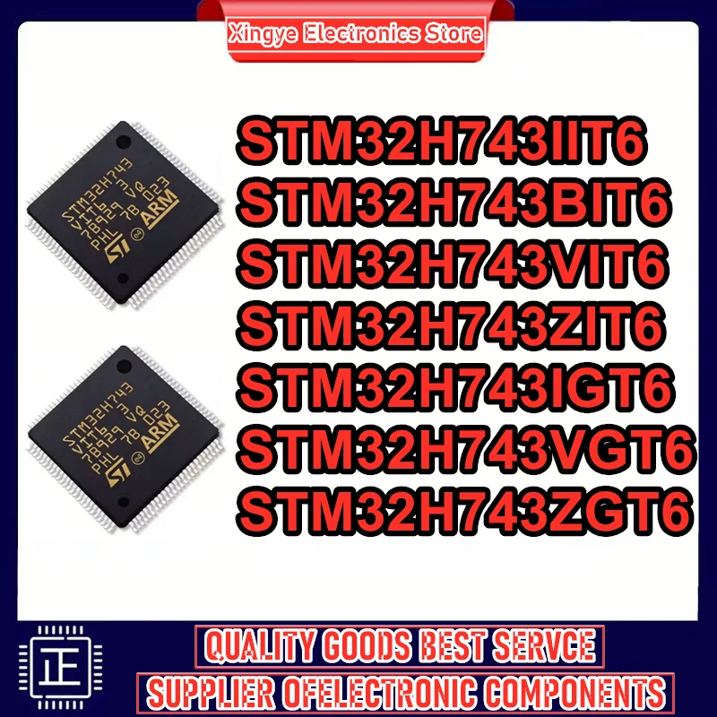 STM32H743IIT6 STM32H743BIT6 STM32H743VIT6  STM32H743ZIT6 STM32H743IGT6 STM32H743VGT6 STM32H743ZGT6 IC Chip 100% New Original
