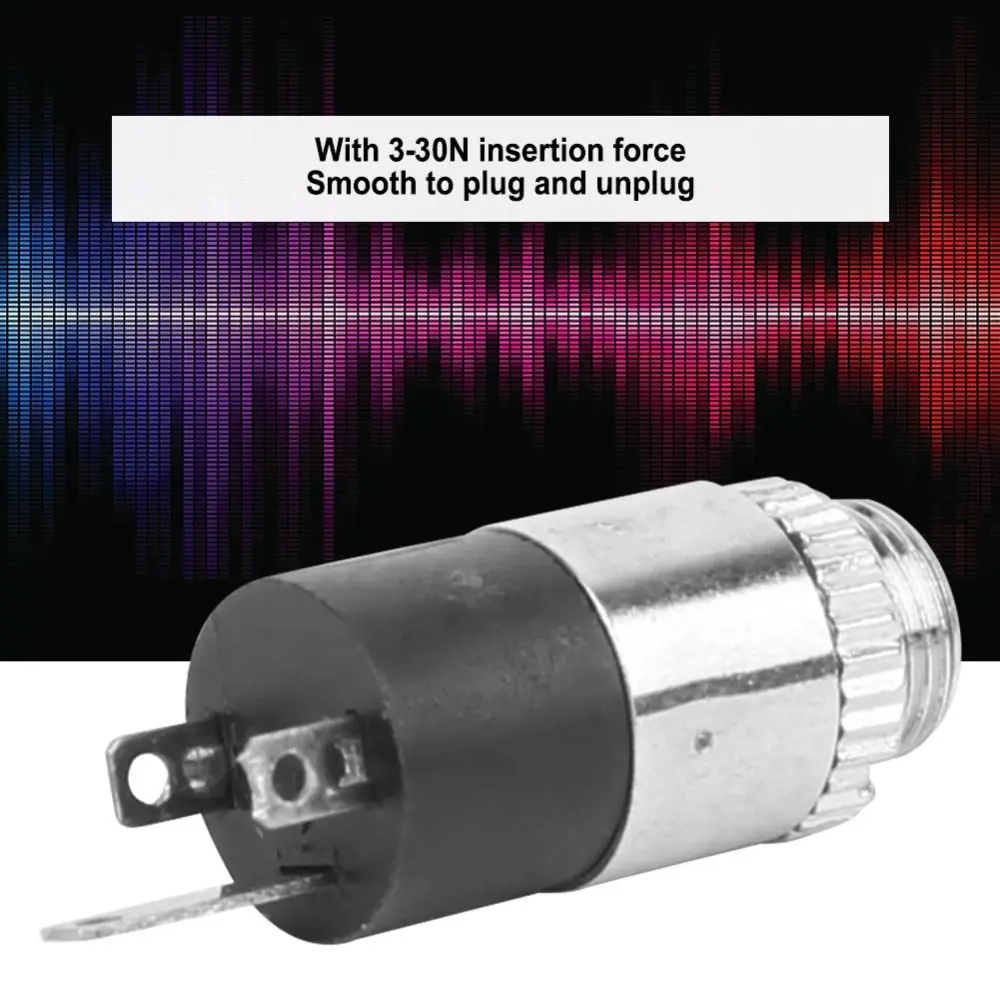 20 Pcs PJ-392 Headphone Female with Screw Nut Dual-Channel Earphone Lightweight Structure 3.5mm Stereo Audio Plug