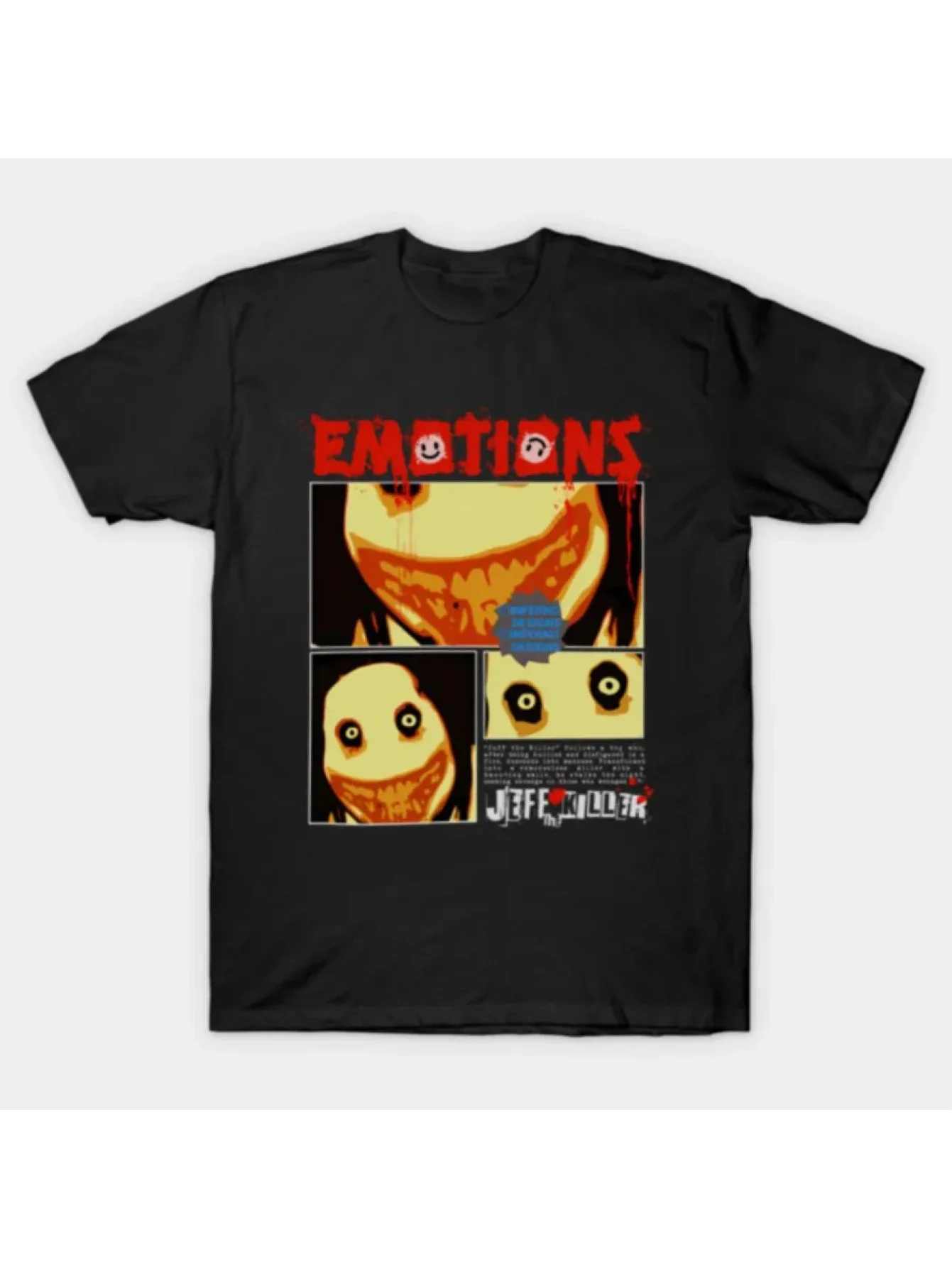 Men'S And Women'S Jeff The Killer Creepypasta T-Shirt, Made of , Featuring Short Sleeves, Model 1013-1
