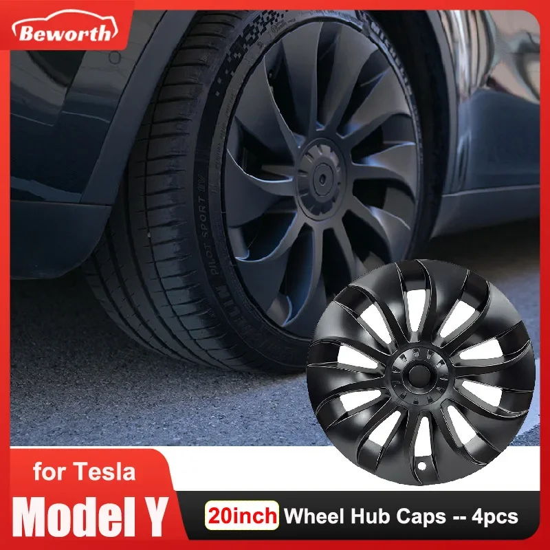 

20 Inch ModelY Wheel Hubcap For Tesla Model Y 4PCS Replacement Performance Automobile Wheel Cover Trim Protector MY Accessories