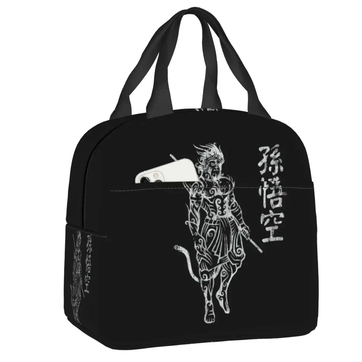 Custom Monkey King Wukong Lunch Bag Waterproof Cooler Thermal Insulated Lunch Box For Women Kids School Travel Food Tote Bags