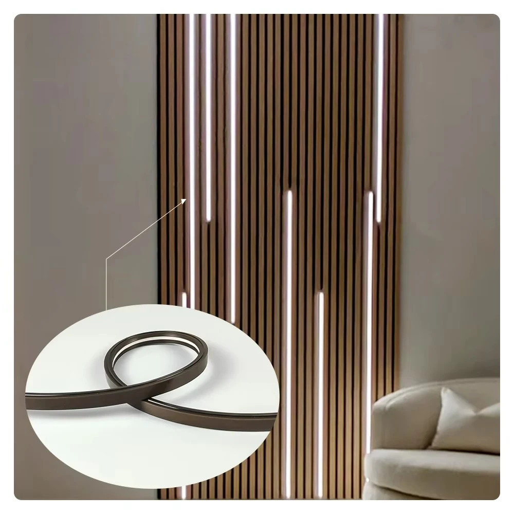 

Industrial Style Ultra-Thin Customization Black Waterproof Modern Minimalist Creative Linear LED Slat Wall Light