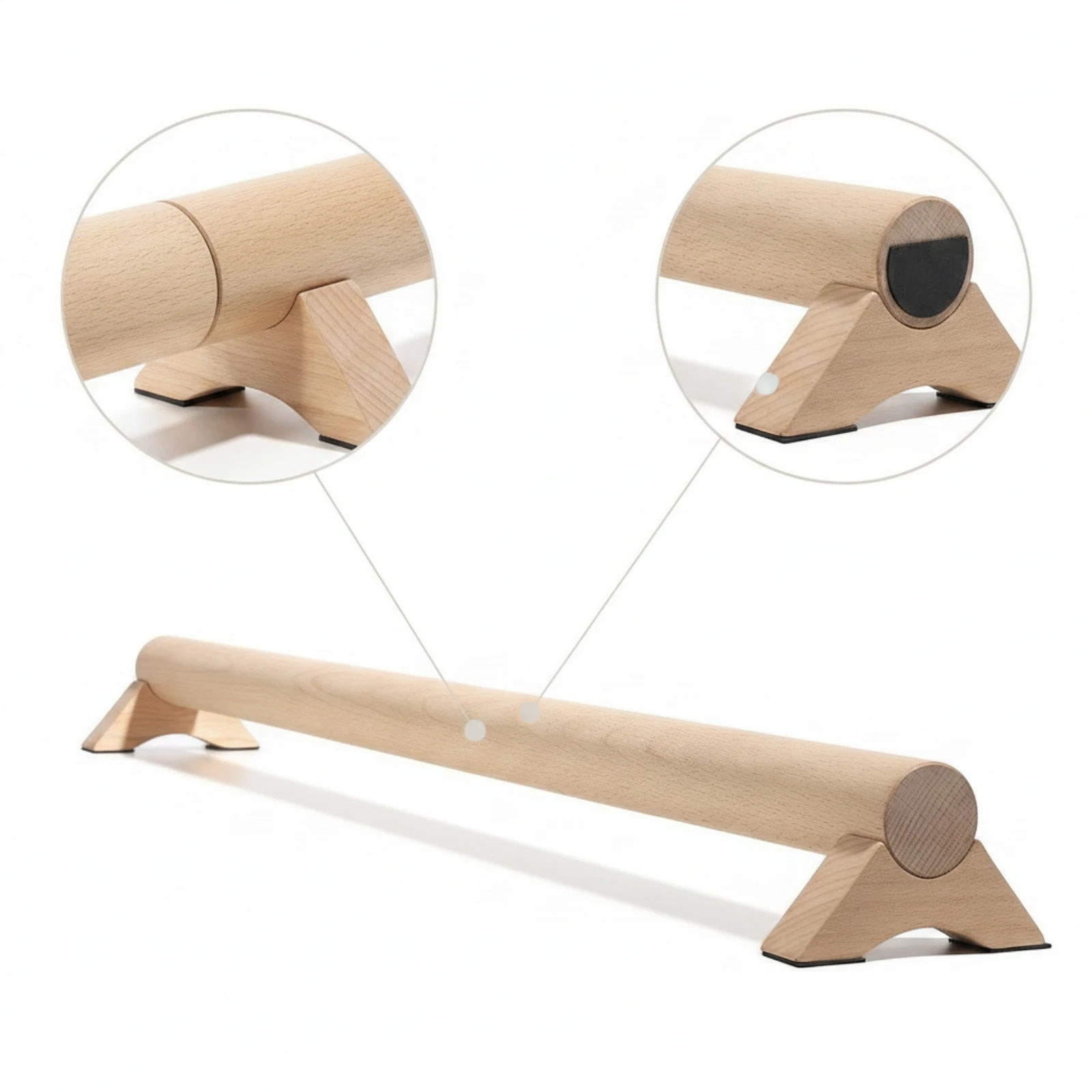 Balance Beam Beech Wood Wooden Balance Beam Freestanding Foot Stretcher for Gymnasts, Dancers, Home Gym, Physical Therapy