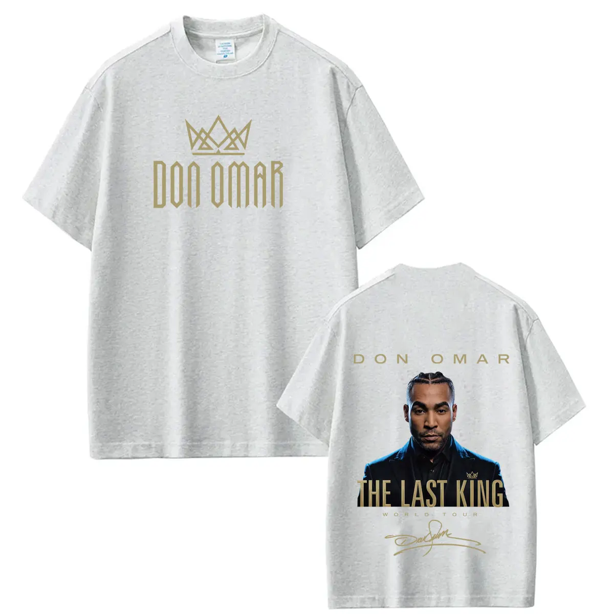 Rapper Don Omar The Last King Tour 2026 Print T-Shirts Herren Damen Mode T-Shirts Kurzarm Casual Baumwoll-T-Shirts Streetwear – Detail 6