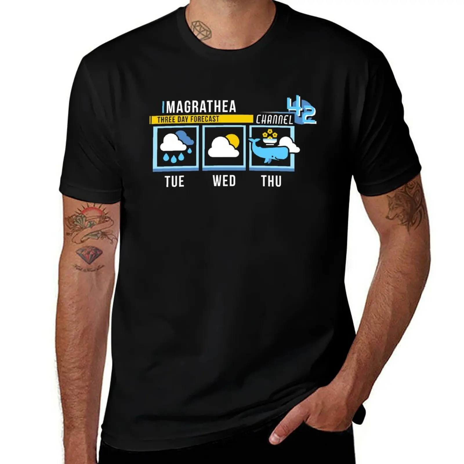 Magrathea 5-Day Forecast T-Shirt No Iron Casual Short Sleeve Top T-Shirt