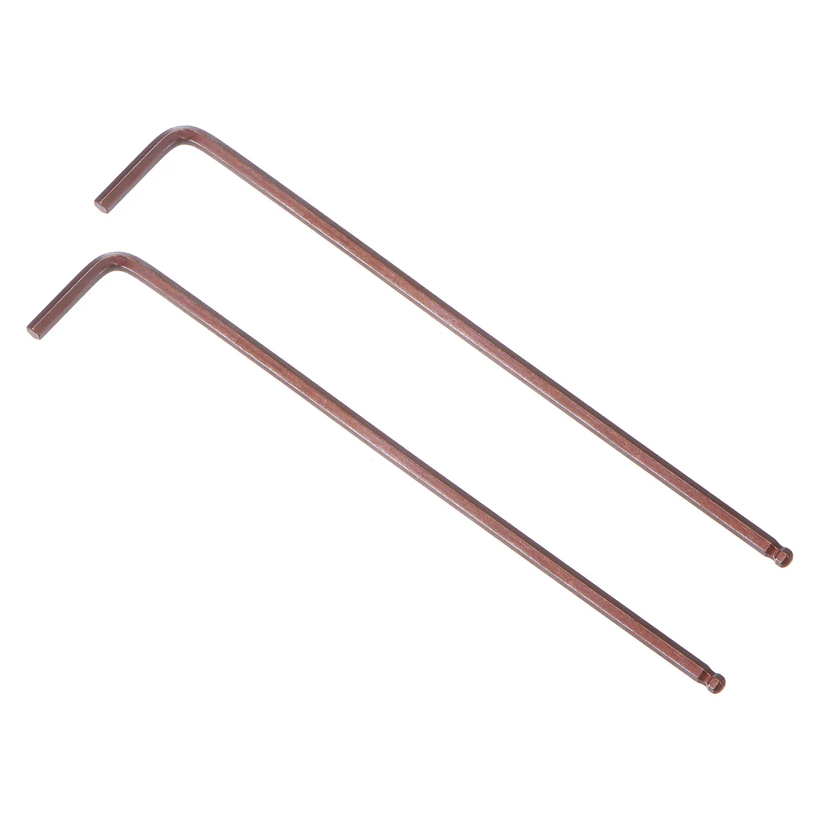 2pcs 3mm Ball End Hex Key Wrench, L Shaped Long Arm S2 Steel Repairing Tool