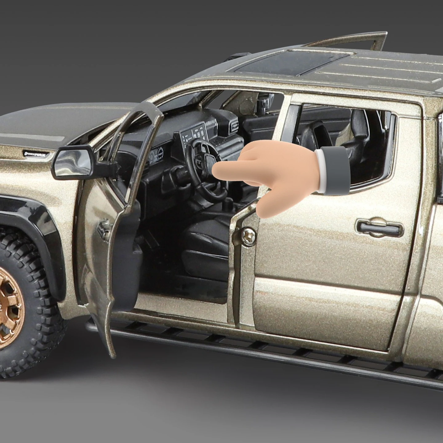 1:24 Tacoma off-road vehicle Pickup Alloy Diecast Metal Model Sound & Light Pull Back Children's Toy Car Gifts