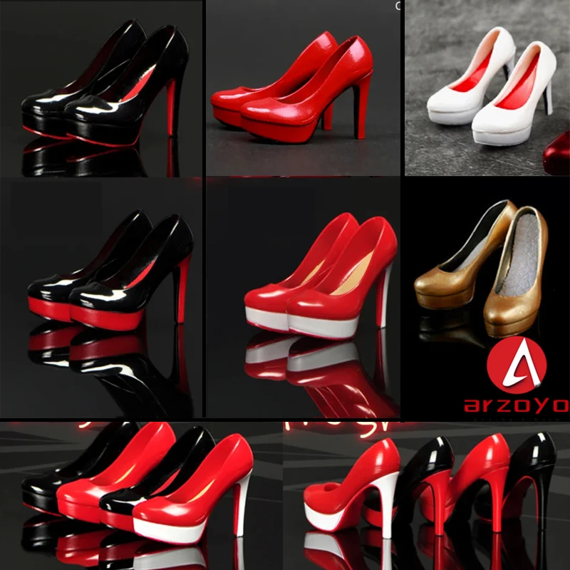 Chaussures à talons hauts pour filles, modèle de chaussures de cour Stiletto de Simulation pour femmes, jouet de poupée corporelle Phicen Tbleague de 12 pouces, 1/6