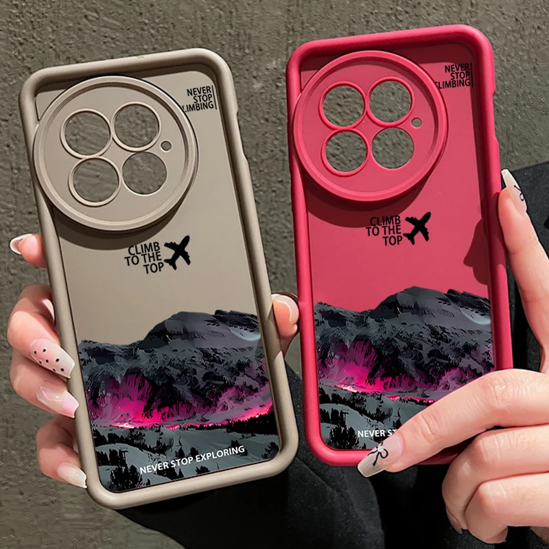 Flugzeug Schnee Berg Weiche Telefon Fall Für OnePlus 13T 13R 12R 11R 13 12 5G stoßfest TPU Silikon Abdeckung Für OnePlus Ace 5 3 2