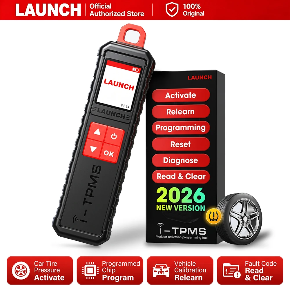 LAUNCH 2026 X431 I-TPMS Car Tire Pressure Diagnostic Tool Relearn Active Support All 315/433MHz Sensor Can Work for X431 Scanner