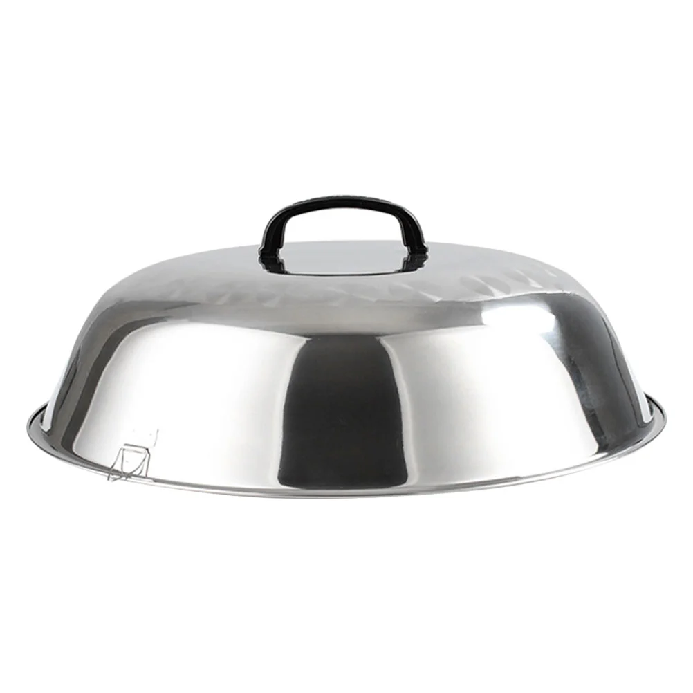 Food Stainless Steel Pot Lid Universal Cooking Tool Cover Hamburger Wok 29X29CM Thickened Silver Work