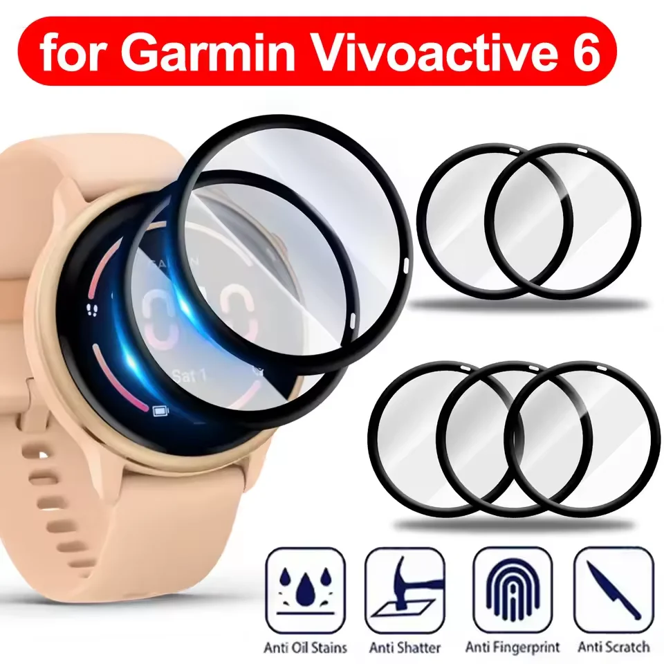 1/3/5 Pcs for Garmin Vivoactive 6 Screen Protector Anti-scratch Watch Protective Film Waterproof PUMA Composite Films Not Glass