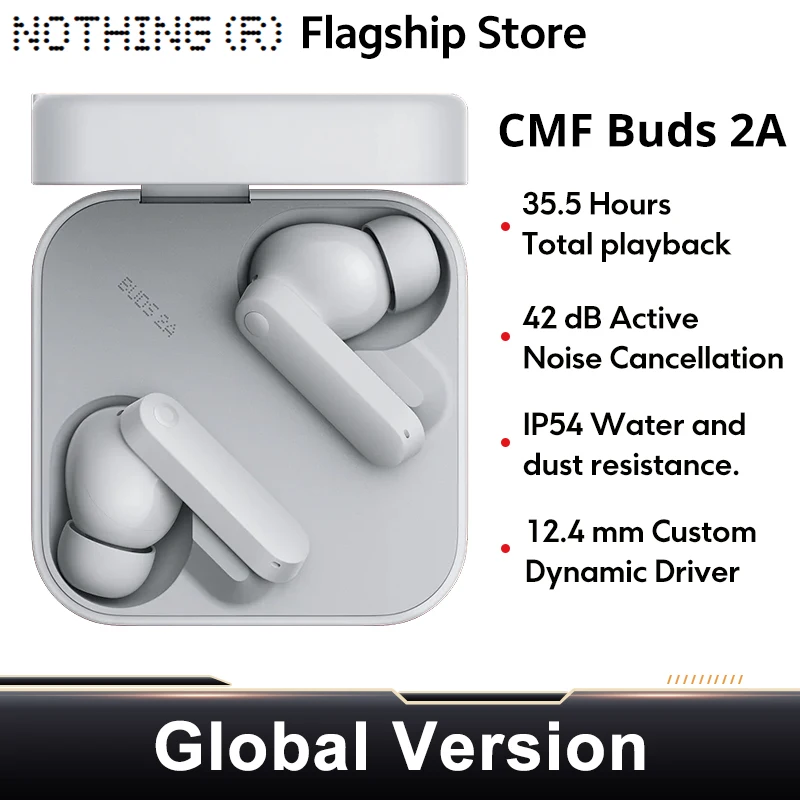 CMF Buds 2a الإصدار العالمي بلوتوث 5.4 ما يصل إلى 31 ساعة من التشغيل 12.4 ملم سائق 42dB ANC 4HD Mics IP54 #1