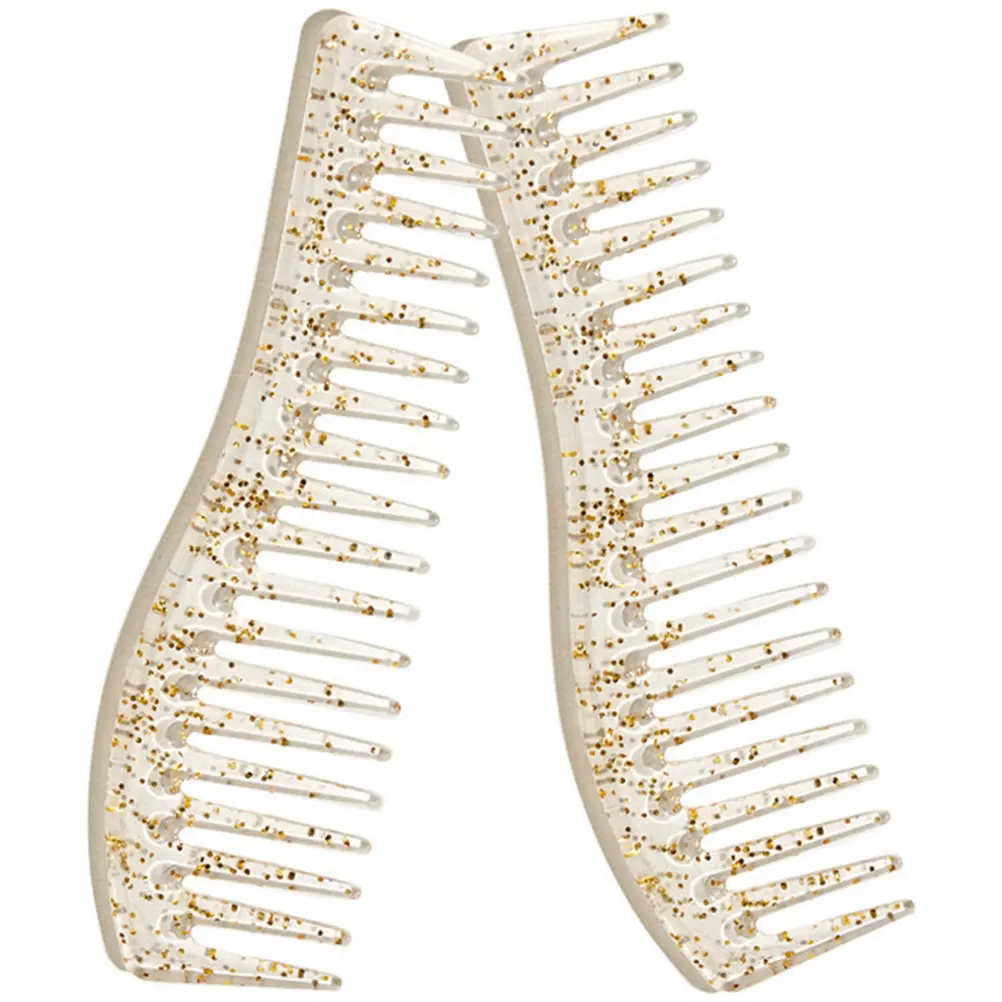 2Pcs Wide Tooth Detangling Comb Electrostatic Hair Combs for Women Thick Curly Wavy Hair Wide Tooth Comb Combs for Women