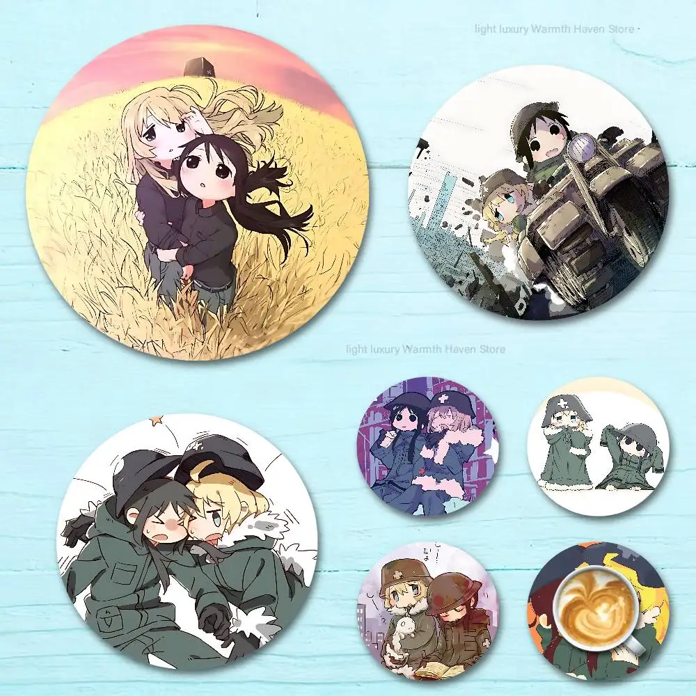 Girls L-Last T-Tour Wooden Coasters  10cm Round Cosplay Fans Collect Friends Gifts