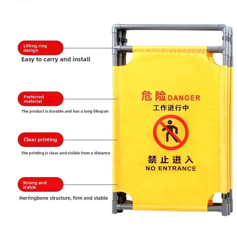 

Прочное телескопическое ограждение для обслуживания лифтов и строительных работ, складное, тканевое, предупредительное