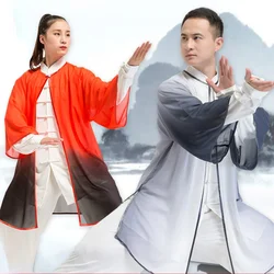 Traditional Chinese Clothing TaiChi KungFu Uniform Wushu Blouse Martial Arts Wing Chun Tops Tai Chi Morning Exercise Clothes