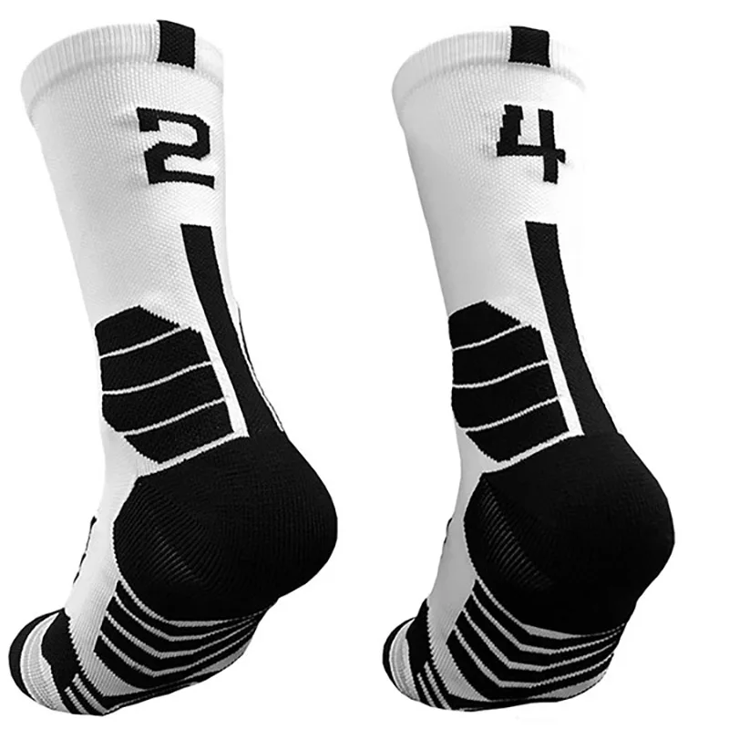 High Quality Elite Basketball Socks Compression Men\'s Cycling Socks With Number Adults Towel Bottom Outdoor Sports Socks Unisex