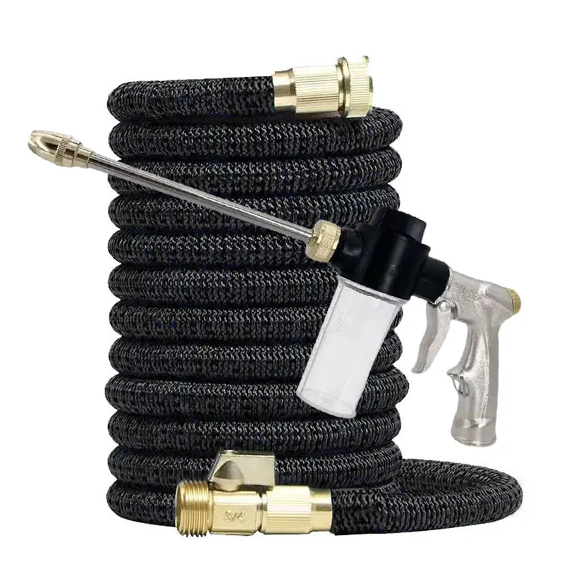 

Retractable Hose High-Pressure Car Wash Hose Set Portable Multi-Nozzle Spray Gun for Garden Watering Cleaning Outdoor 25FT-100FT