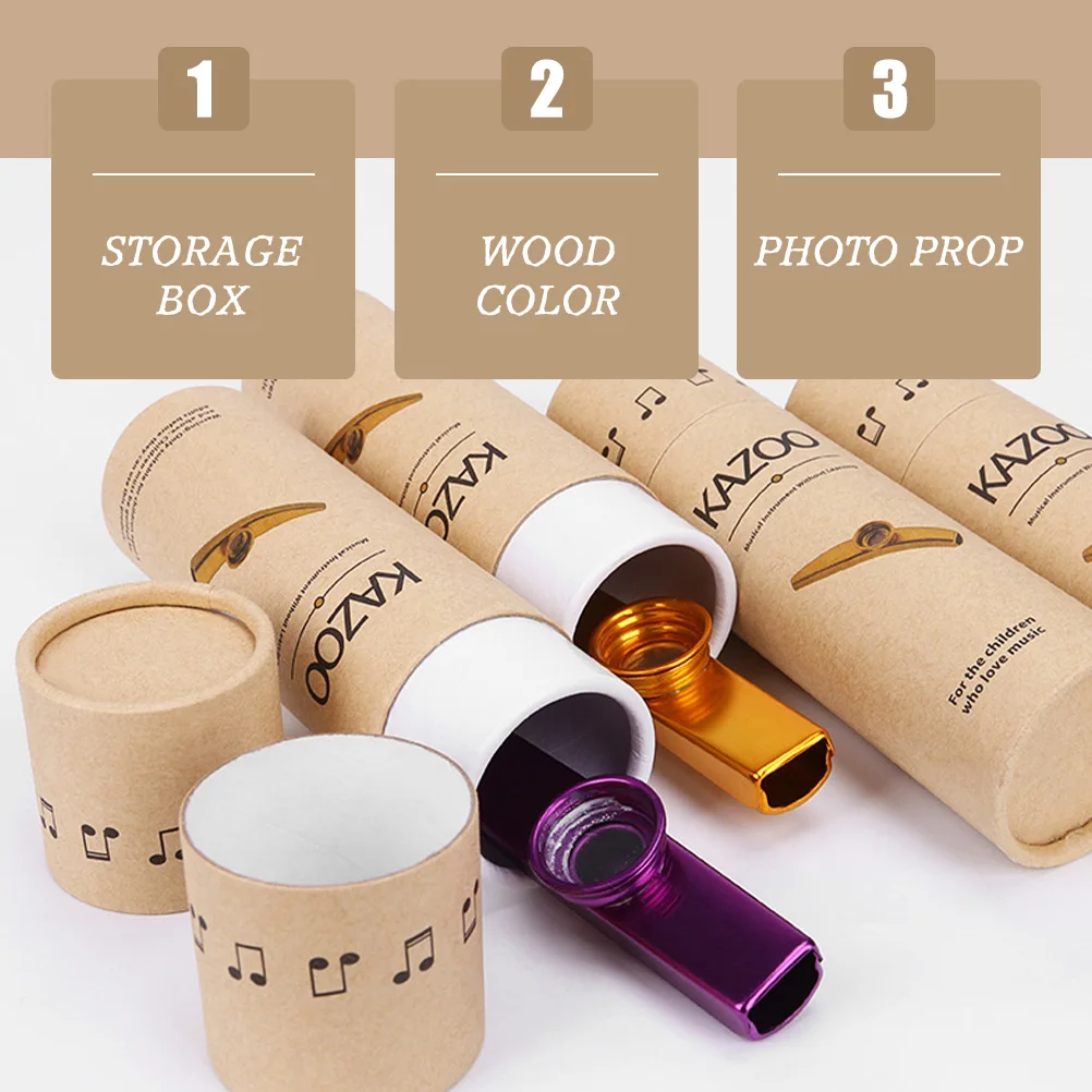

5 Pcs Portable Kazoo Paper Tube Musical Instrument Supply Wedding Storage Holder Child