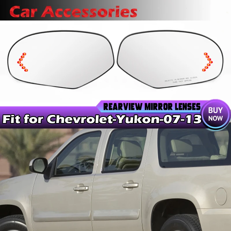 Rearview Mirror Glass Side Mirror Lens Heated Glass For Chevy Chevrolet Avalanche Silverado Suburban Tahoe 1500 2500  3500HD