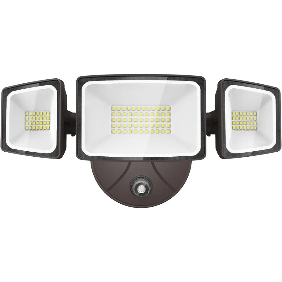 60W LED-buitenverlichting 3 verstelbare koppen Veiligheidsverlichting Armatuur 6500K