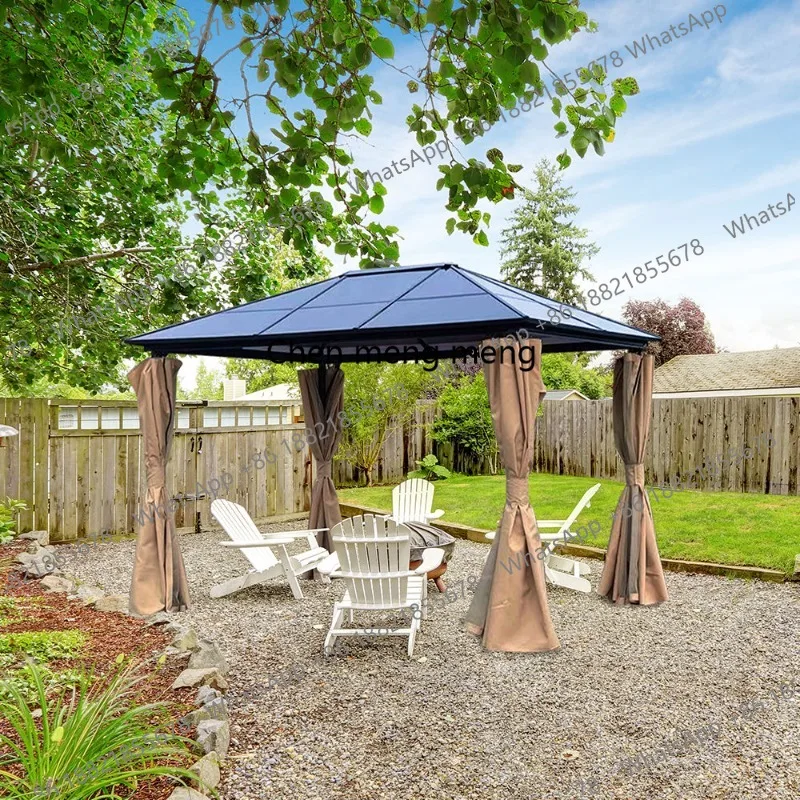 Custom-made Chinese-style Outdoor Pavilions for All Seasons Made of Aluminum Alloy Suitable for Gardens  Terraces and Courtyards