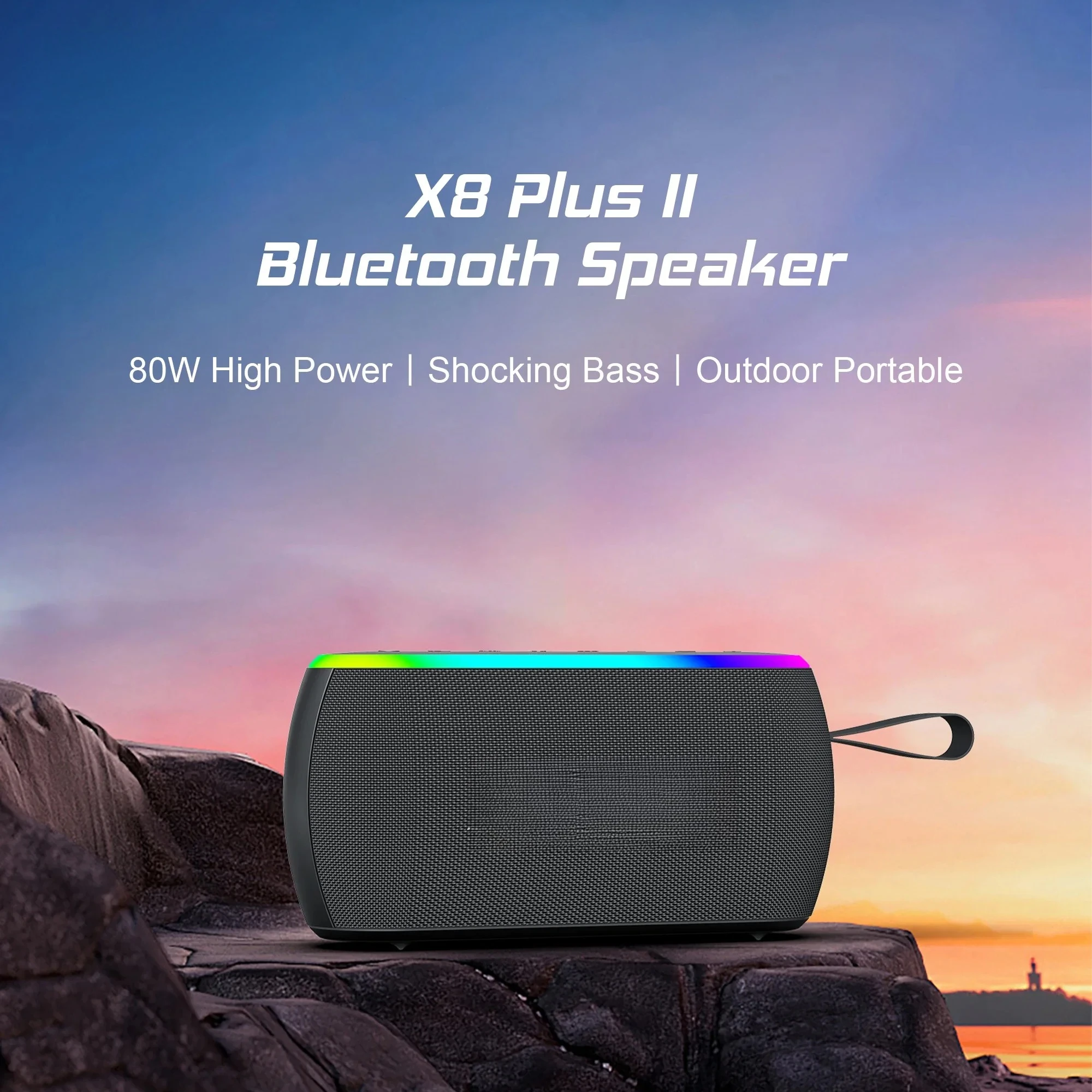

X8 Plus II New Products RGB Light Popular Good Quality Big Power Speakers Good Quality Bass