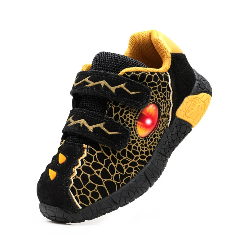 EXDINO Kids LED Spring Autumn Flashing Footwear 3-6Y Boys Little Children Light Up Glowing Sneakers Casual Running Sports Shoes