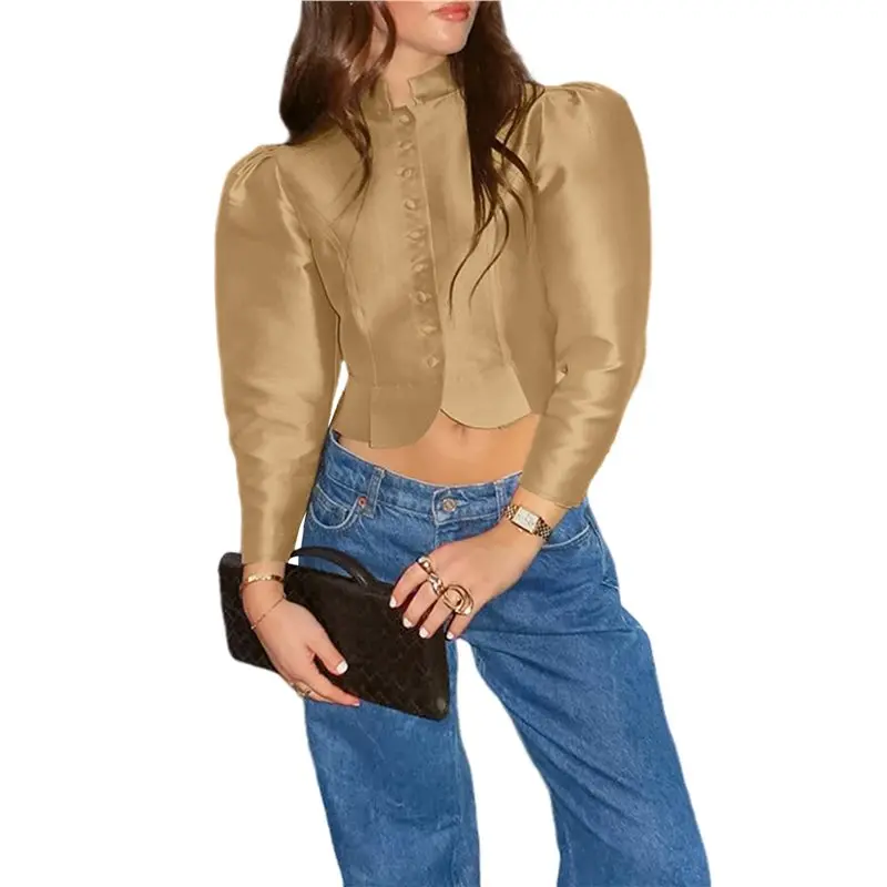 

CYL-Women's Elegant Solid Single Breasted High Street Jacket For Party And Chic Outwear