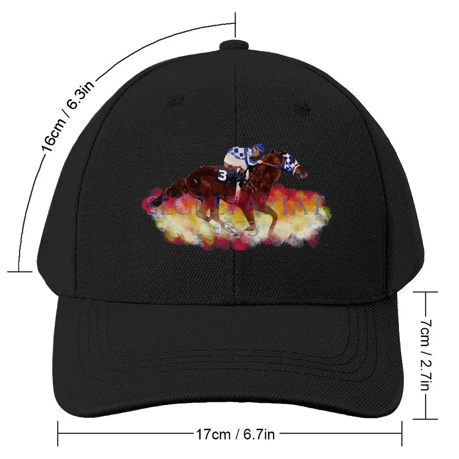 Secretariat 1973 Triple Crown Winner- Famous Racehorses Baseball Cap Luxury Cap tea Hat Male Women's