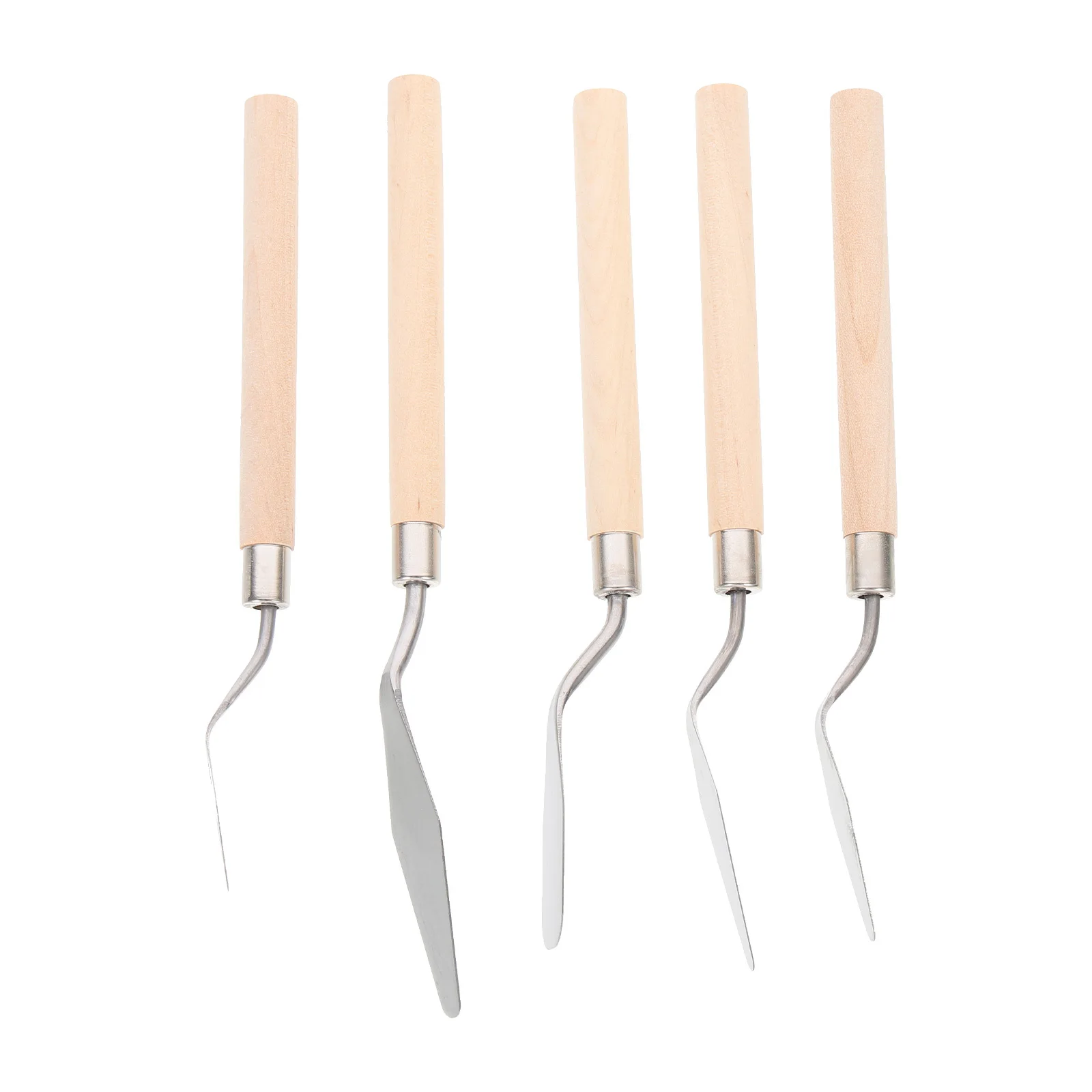 5pcs Painting Mixing Scrapers Stainless Steel Color Stirring Shovels Art Supplies Oil Acrylic Pigment Tools Canvas Painting Art