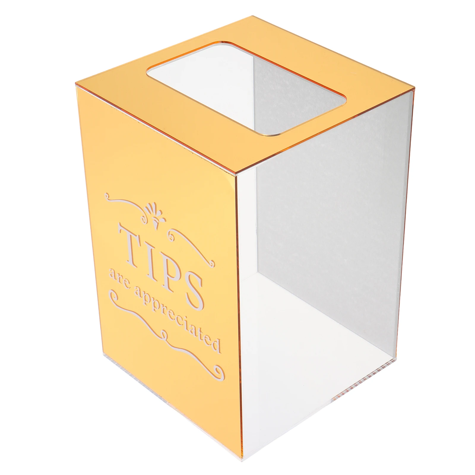 

Transparent Acrylic Tip Box Money Storage Container Slot for Bars Restaurants Tips Donation Suggestion Collection