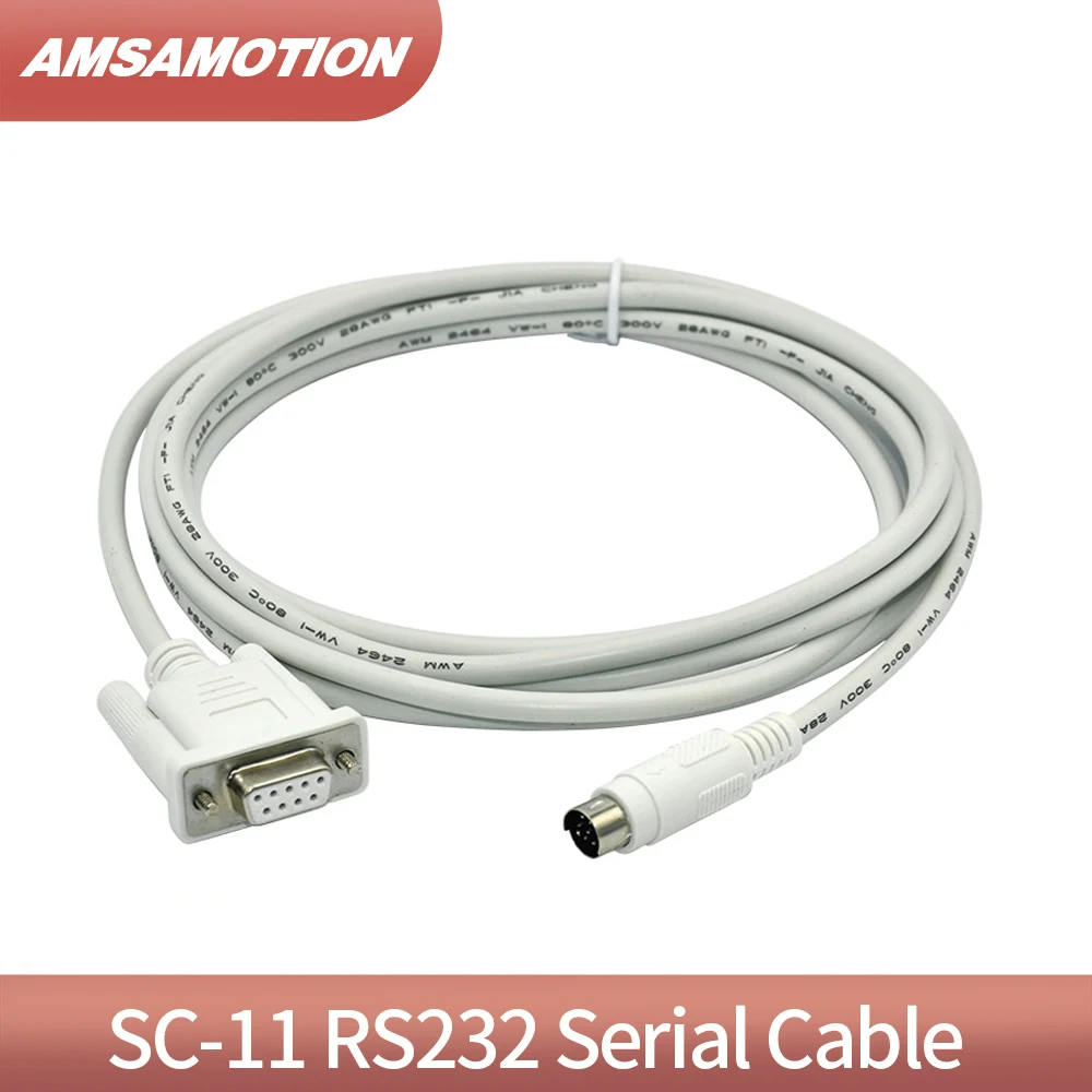 SC-11 RS-232 Programming Cable Suitable for MItsubishi FX/1N/2N/1S/0N/FX3U Series PLC DB9 RS232 to MD8 Communication Download