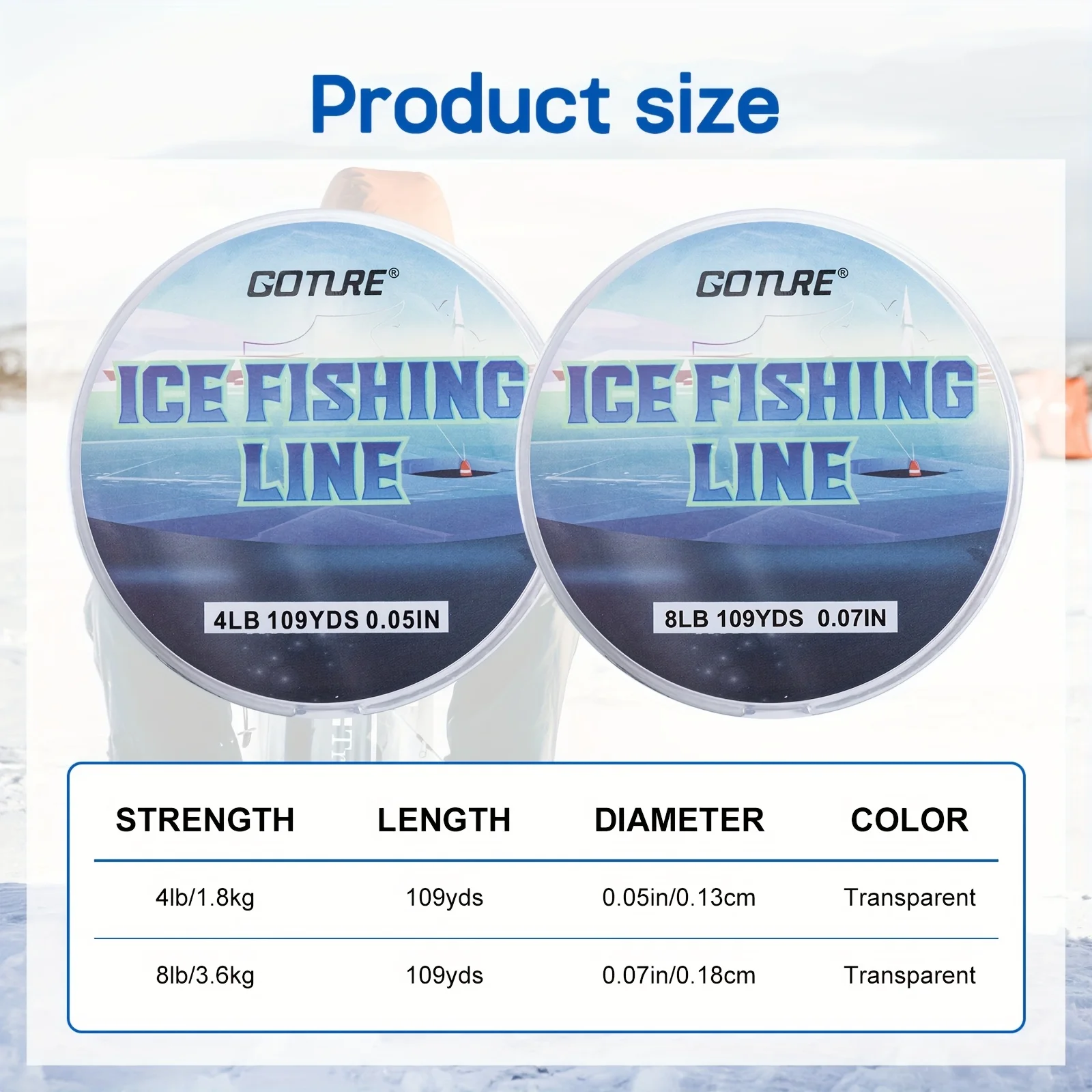 Línea de pesca Goture nailon resistente transparente agua salada - imagen 2