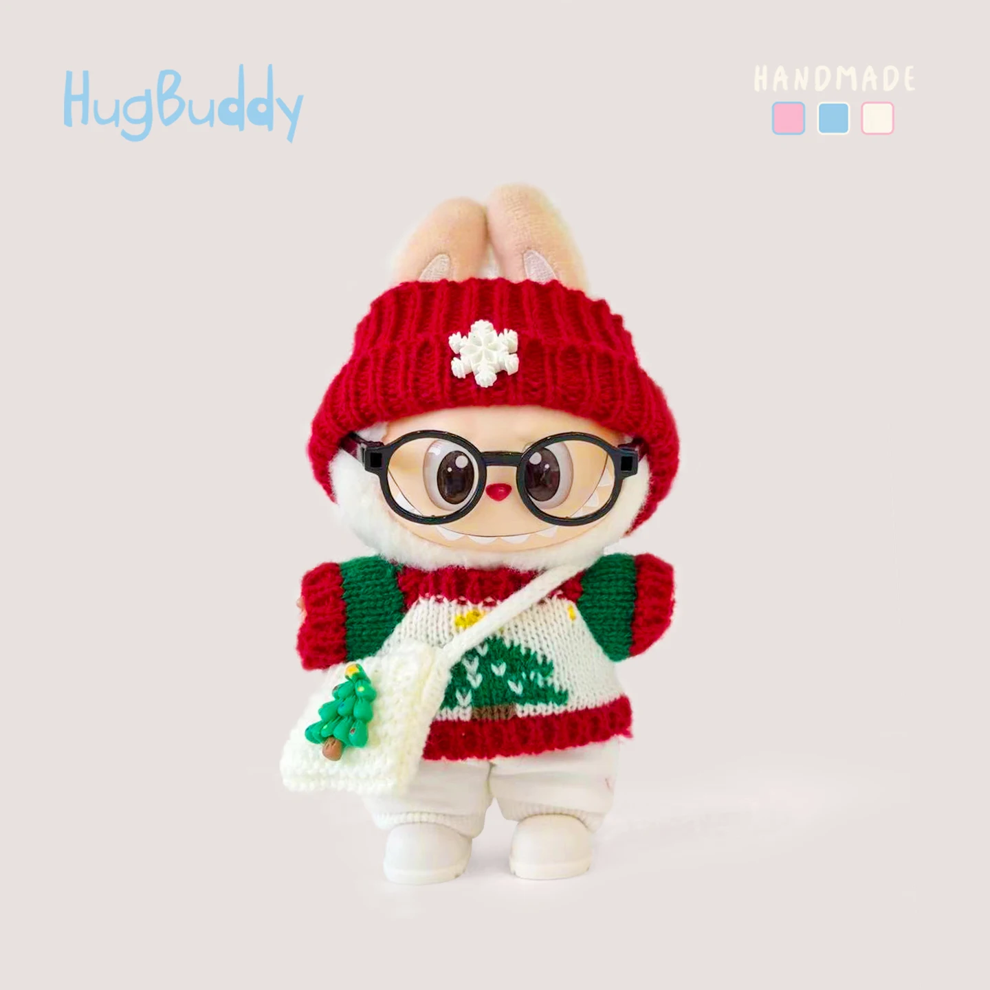 

Doll Clothes For 15-17CM Labubu Clothing Merry Christmas Hat Scarf Elk Snowman Set Mini Plush Doll Accessory New Year Dress Gift