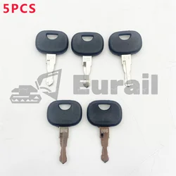 5 Pcs 14606 606 Ignition Key For Liebherr John Deere Track Loader Heavy Equipment Starter